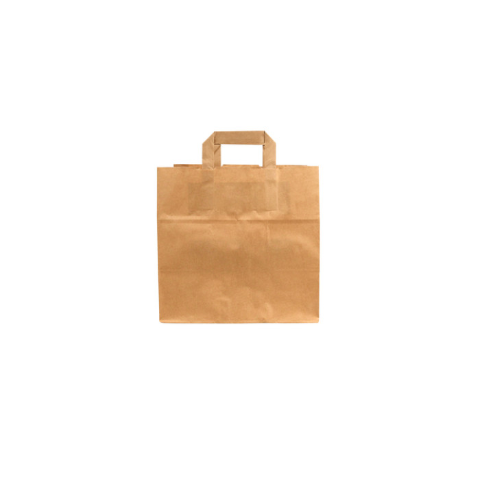 Tas IEZZY kraft papier 26x17x25cm (bxdxh) bruin 250 stuks