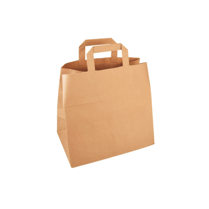 Tas IEZZY kraft papier 32x16x27cm (bxdxh) bruin 250 stuks