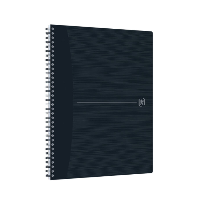 Spiraalblok Oxford Origin A4+ ruit 5x5mm 140 pagina's 80gr zwart