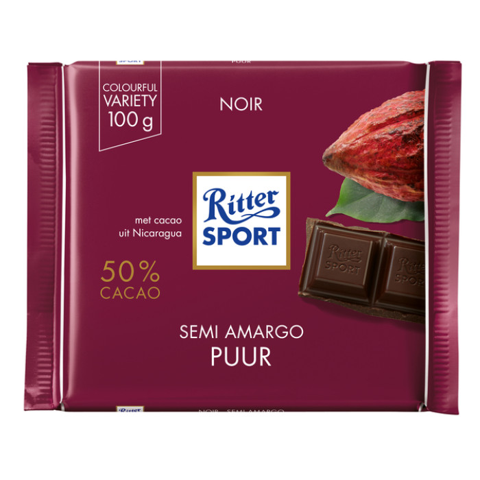 Chocolade Ritter Sport puur 100gr