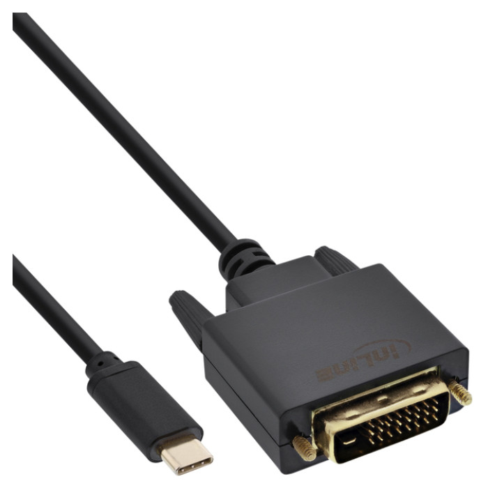 Kabel inLine USB-C DVI 24+1 3.1 1080P M/M 2 meter zwart