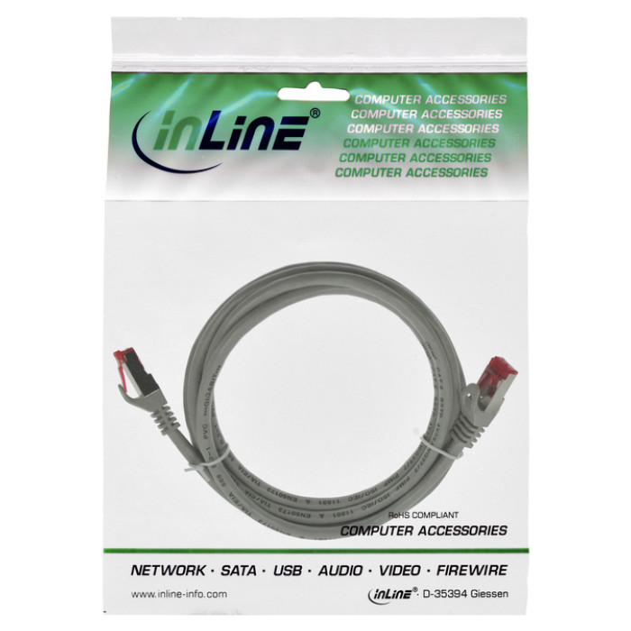 Kabel inLine patch CAT.6 S/FTP 3 meter grijs