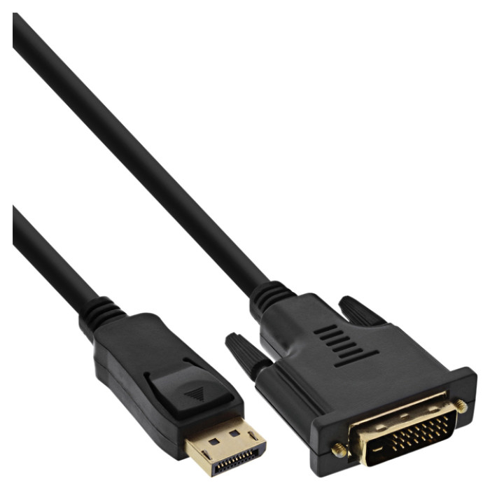 Kabel inLine Displayport DVI 24+1 M/M 2 meter zwart