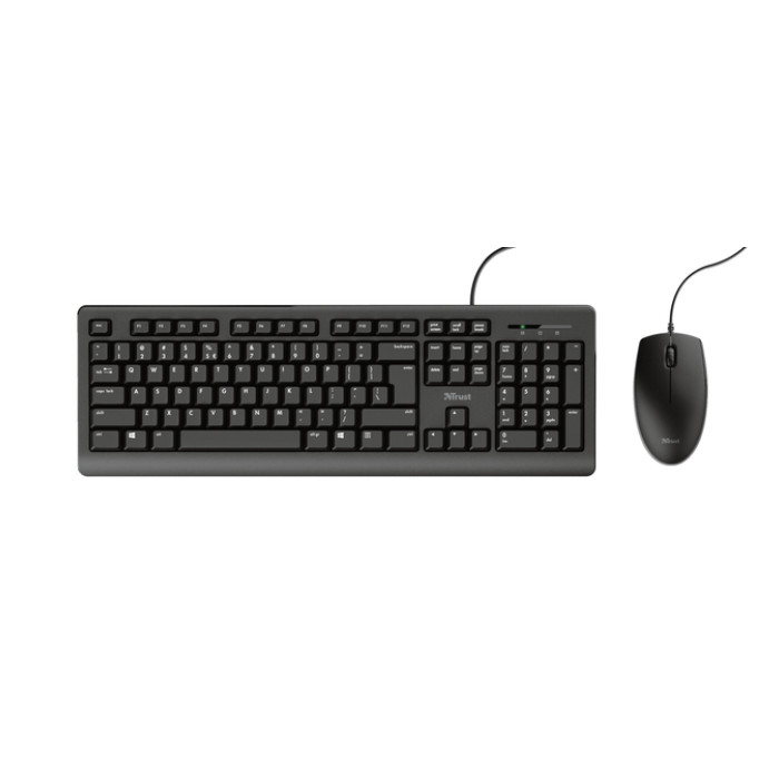 Toetsenbord Trust Primo + muis zwart