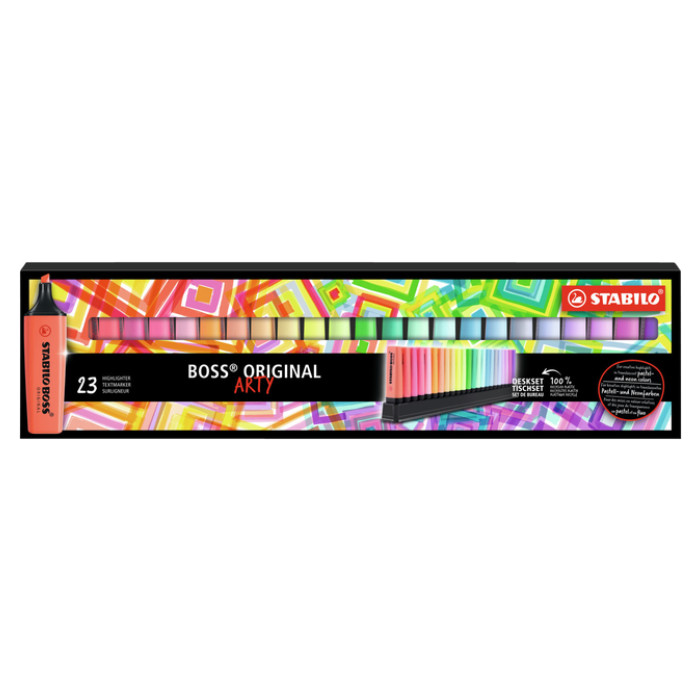 Markeerstift STABILO BOSS Original Arty 70/23 assorti deskset à 23 stuks