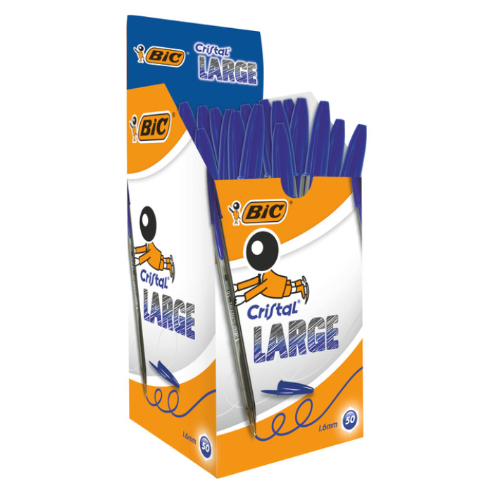 Balpen Bic Cristal large blauw