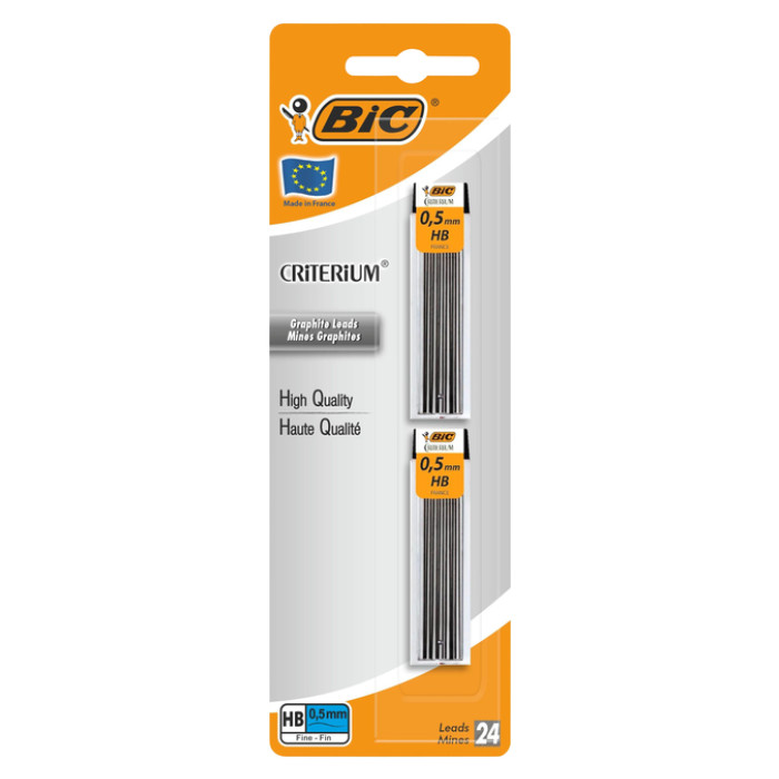 Potloodstift Bic Criterium HB 0,5mm blister à 2 kokers
