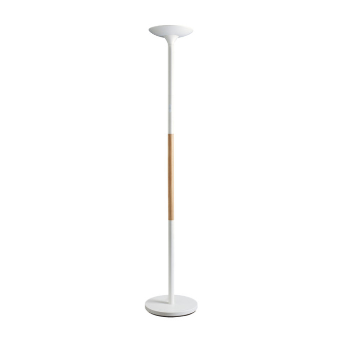 Vloerlamp Unilux Pryska led hout wit