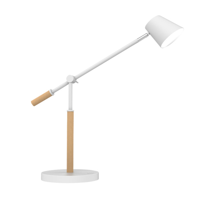 Bureaulamp Unilux Vicky led hout wit