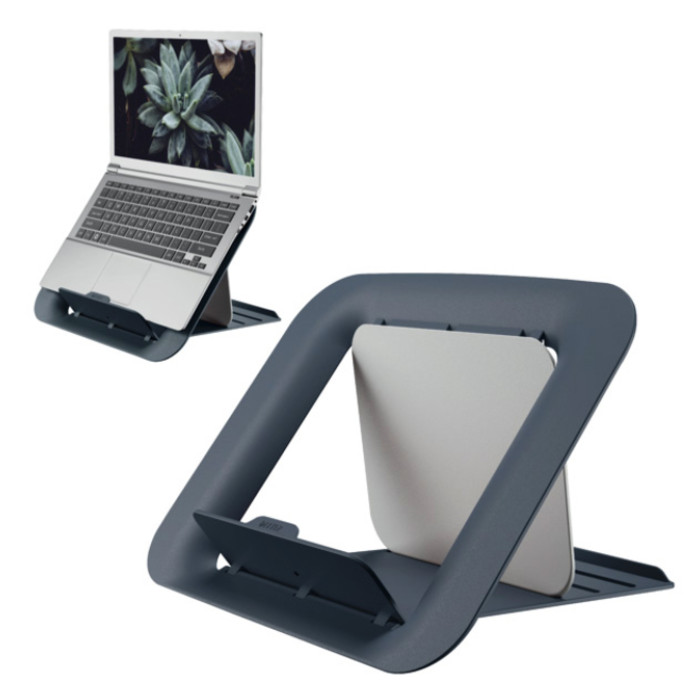 Laptopstandaard Leitz Ergo Cosy verstelbaar recyled grijs