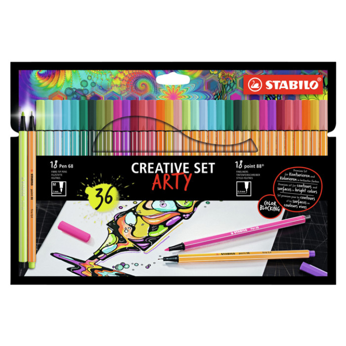 Creative set STABILO 8868/36 Arty assorti etui à 36 stuks