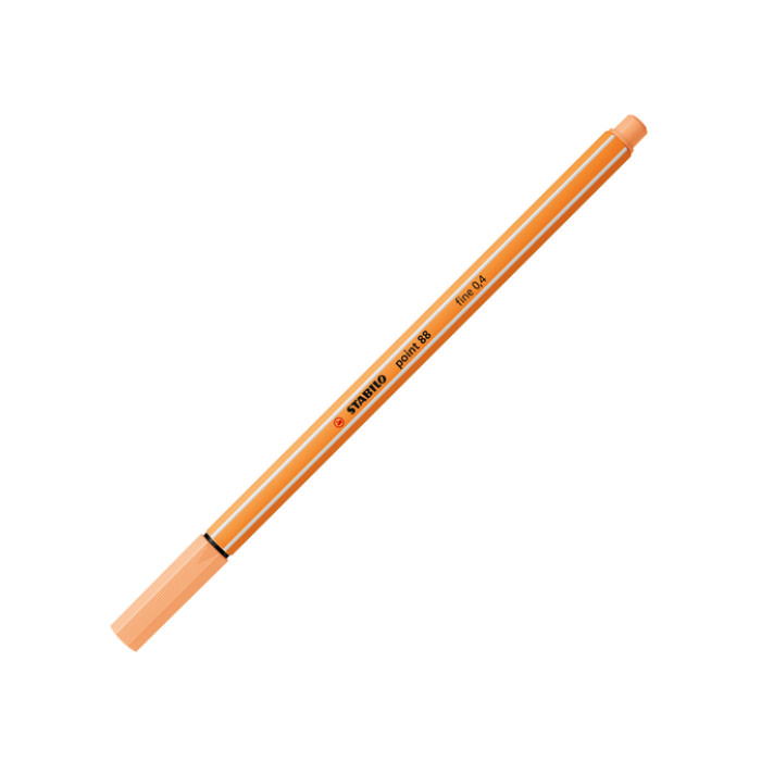 Fineliner STABILO point 88/25 fijn pastel oranje