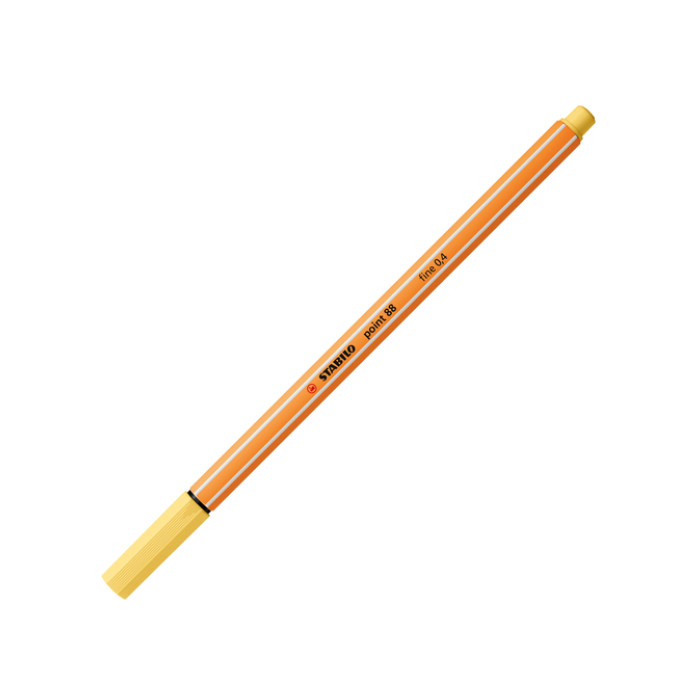 Fineliner STABILO point 88/23 fijn lichtgeel