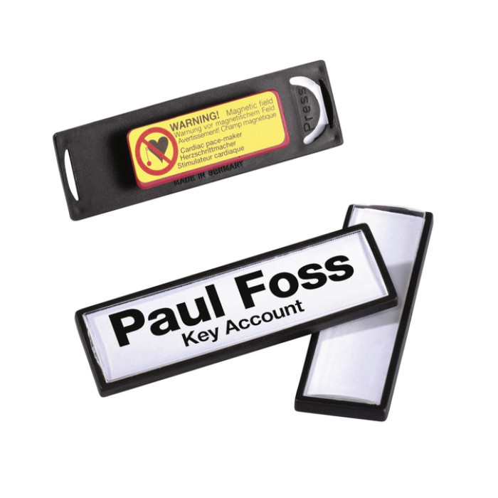 Badge Durable clip card met magneet 17x67mm 25 stuks
