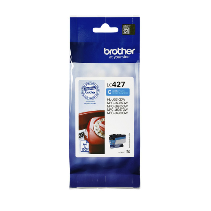 Inktcartridge Brother LC-427C blauw