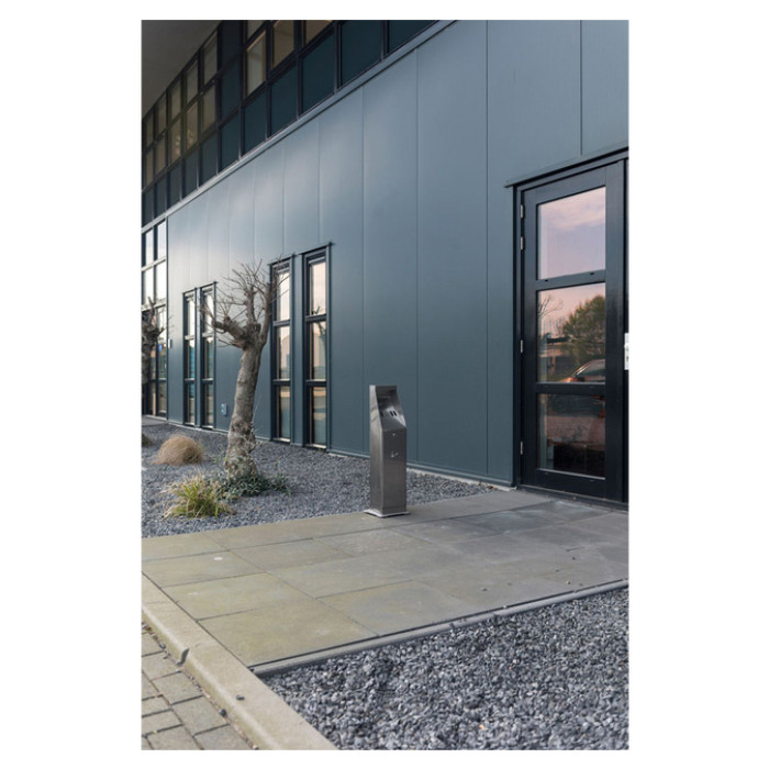 Asbak staand Vepa Bins zuil vrijstaand RVS 31025411