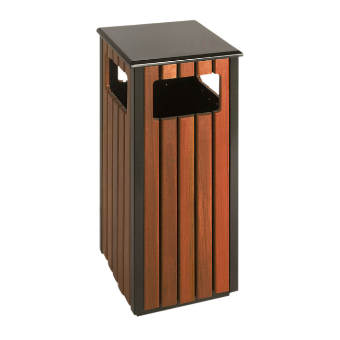 Afvalbak Vepa Bins voor buiten 36 liter zwart/houtlook