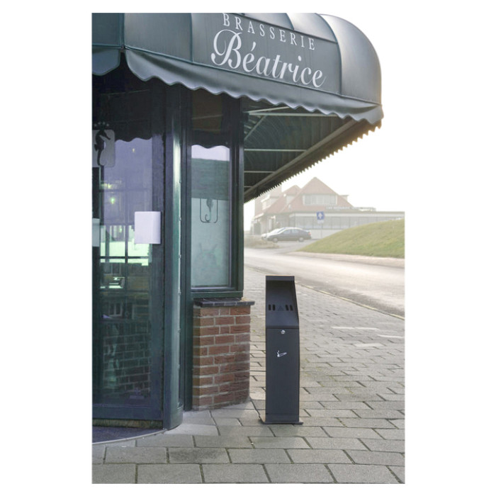 Asbak staand Vepa Bins zuil vrijstaand zwart 31043774
