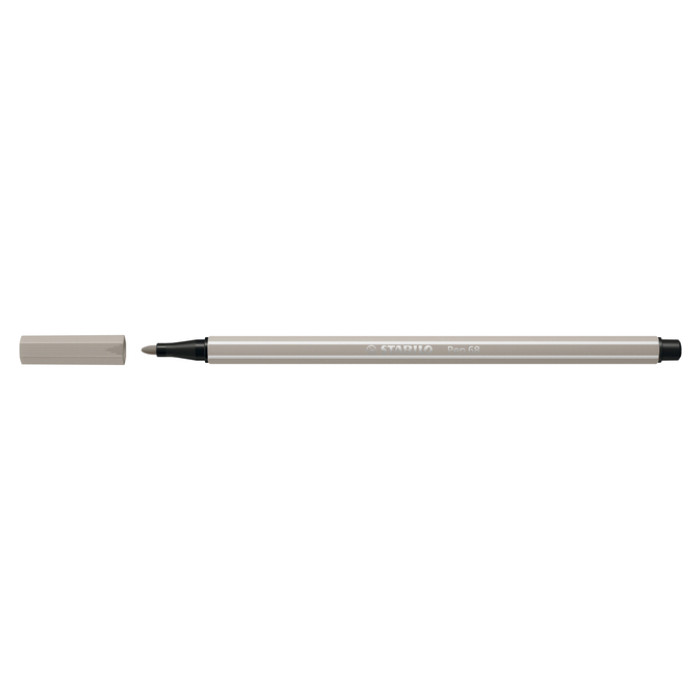 Viltstift STABILO Pen 68/93 medium  warm grijs