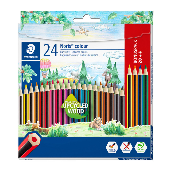 Kleurpotloden Staedtler Noris set à 20+4 kleuren