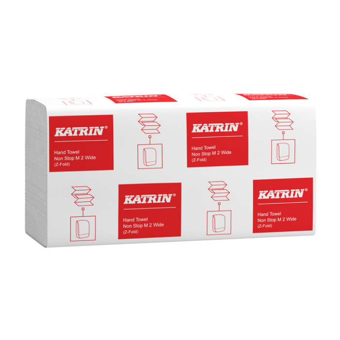 Handdoek Katrin z-vouw 2-laags 240x240mm 25x160 vel wit 61570