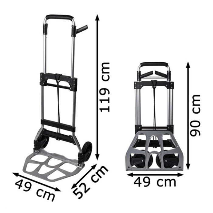 Steekwagen Pavo opvouwbaar aluminium 120kg
