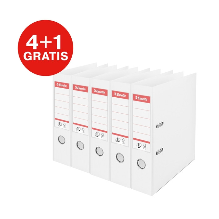 Ordner Esselte Vivida No.1 multipack 75mm A4 5 stuks wit