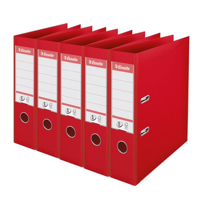 Ordner Esselte Vivida No.1 multipack 75mm A4 5 stuks rood