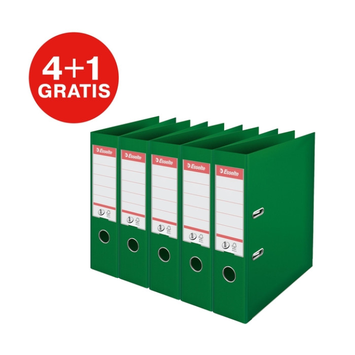 Ordner Esselte Vivida No.1 multipack 75mm A4 5 stuks groen