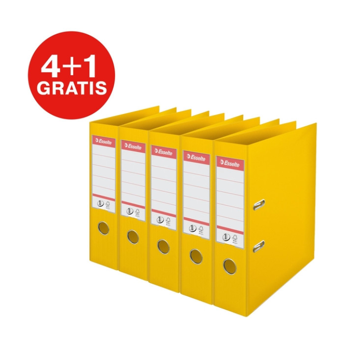 Ordner Esselte No 1 Power PP 75 mm geel 5 stuks