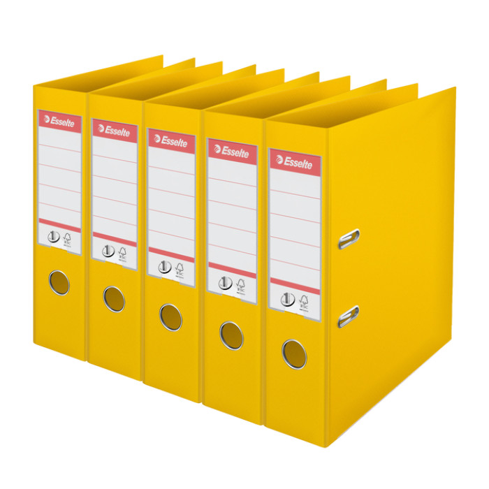 Ordner Esselte No 1 Power PP 75 mm geel 5 stuks