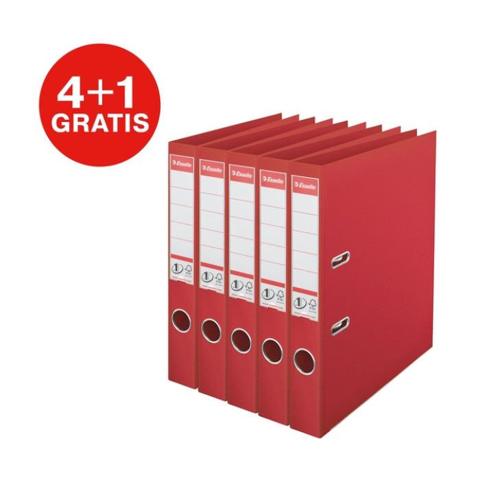 Ordner Esselte No 1 Power PP 50 mm rood 5 stuks
