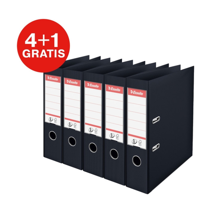 Ordner Esselte Vivida No.1 multipack 75mm A4 5 stuks zwart