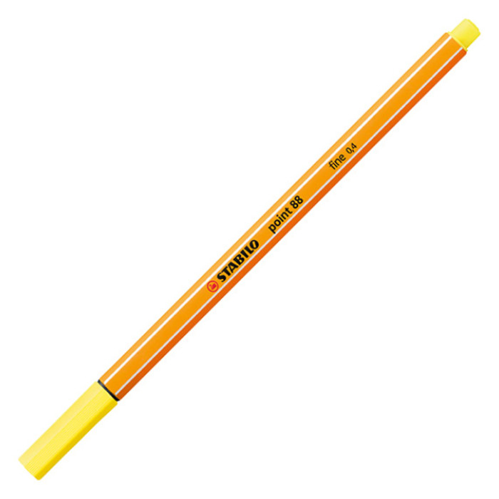 Fineliner STABILO point 88/24 fijn citroengeel