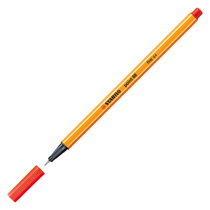 Fineliner STABILO point 88/48 fijn lichtrood