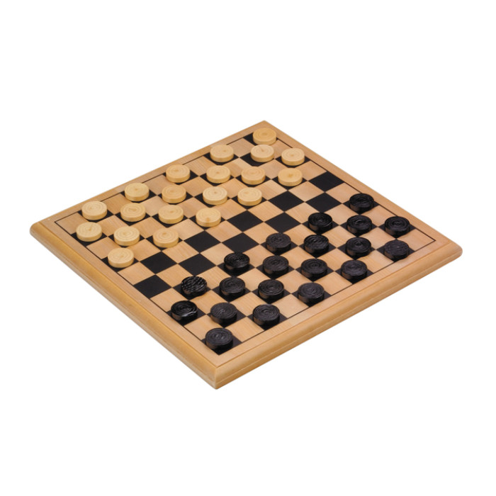 Damspel Longfield Games hout 30x30cm