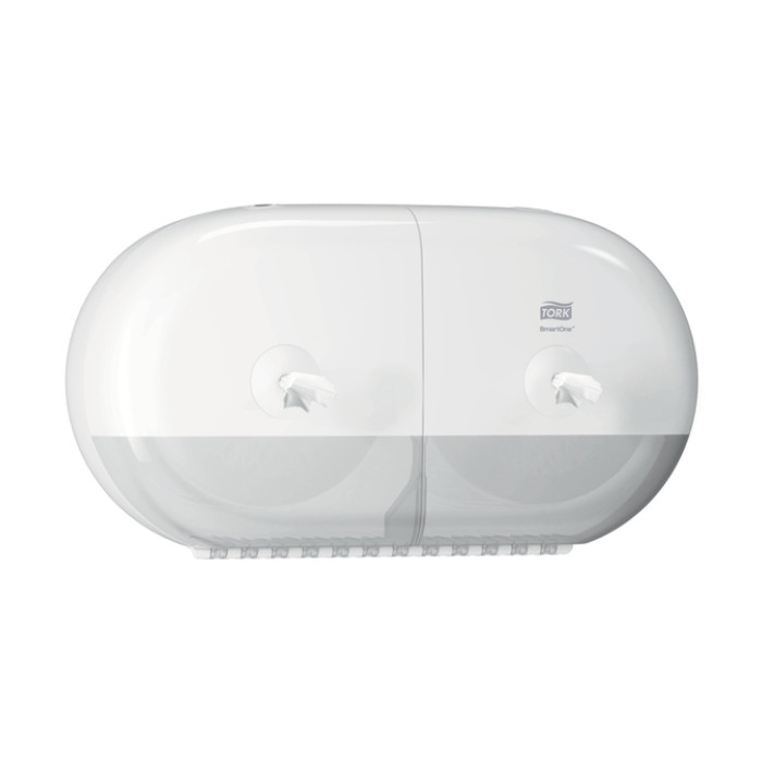 Toiletpapierdispenser Tork T9 Elevation SmartOne klein duo wit 682000