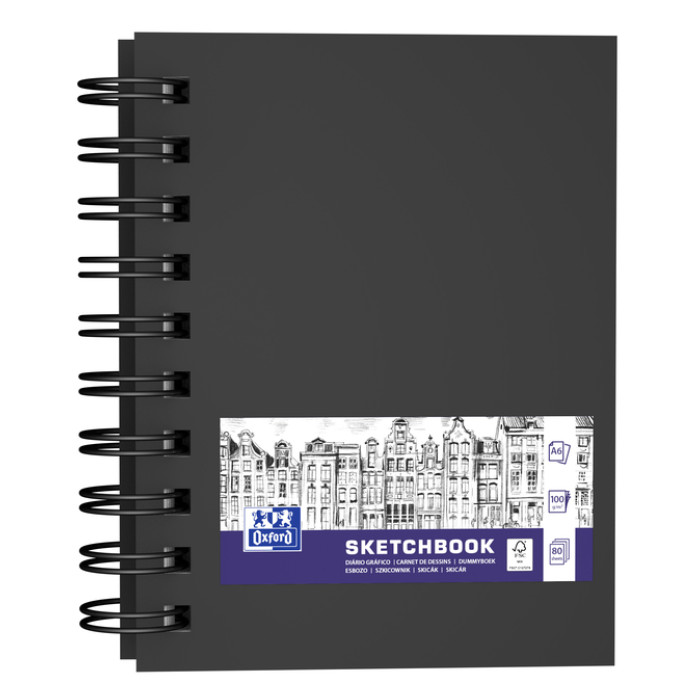 Schetsboek Oxford A6 80 vel 100 gram spiraal