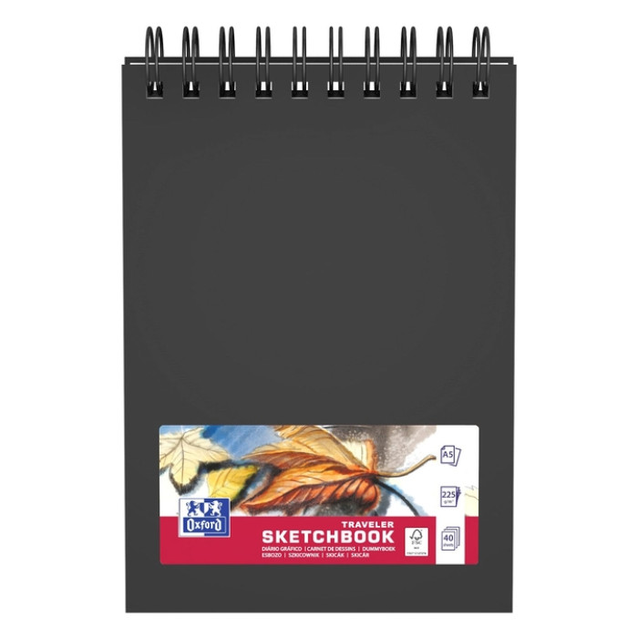 Schetsboek Oxford Mix Media A5 40 vel 225 gram spiraal
