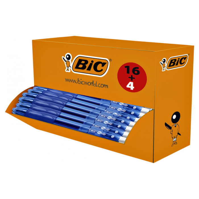 Gelschrijver Bic Gelocity 0,3mm blauw doos à 16 stuks + 4 gratis