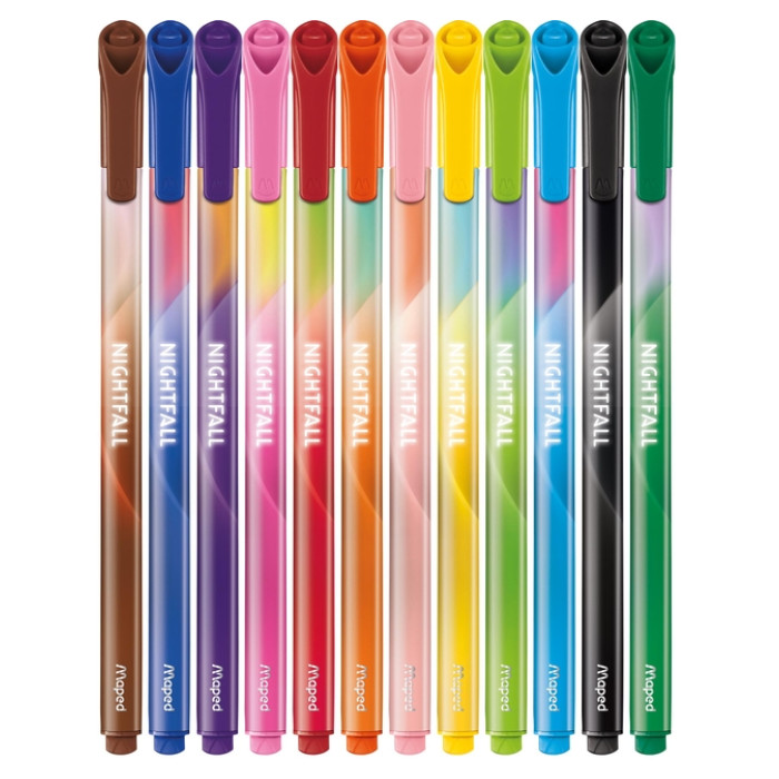 Viltstift Maped Nightfall set á 12 kleuren