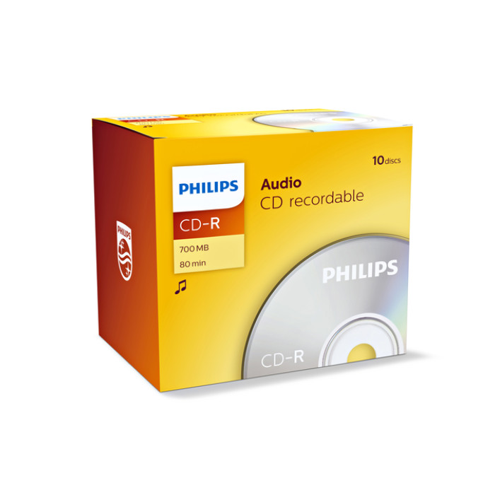 CD-R Philips 80Min audio JC 10 stuks