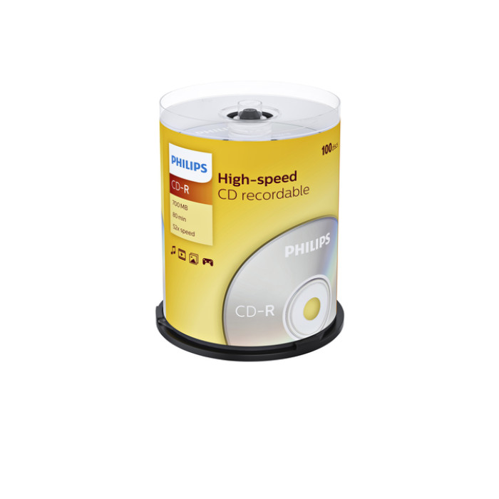 CD-R Philips 80Min 700MB 52x SP 100 stuks