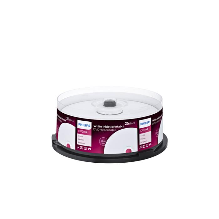 DVD+R Philips 8.5GB DL 8x IW SP 25 stuks