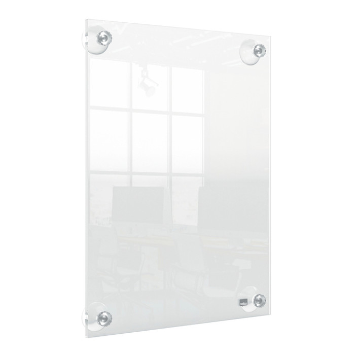 Infobord Nobo Premium Plus A4 acryl wand verplaatsbaar