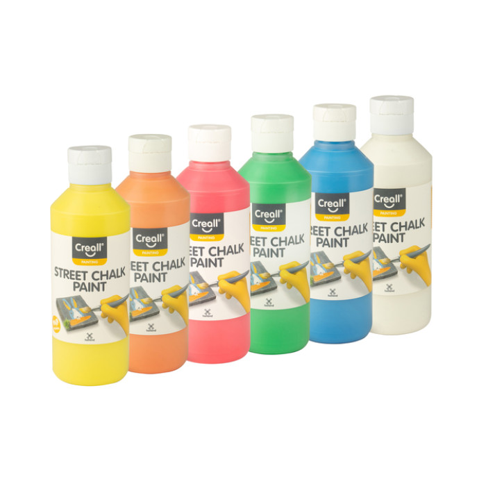 Stoepkrijtverf Creall Chalk Paint 6 kleuren à 250ml