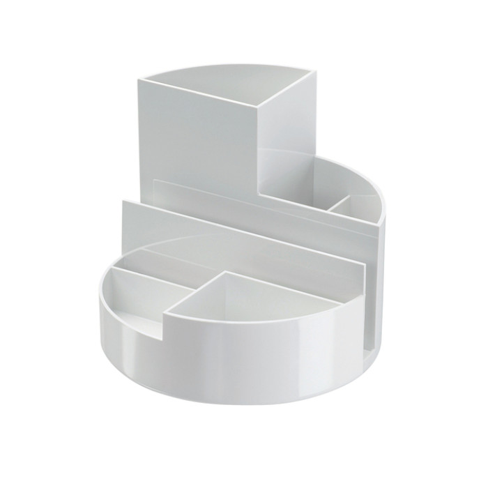 Pennenkoker MAULroundbox Blauwe Engel recycled 6 vaks wit