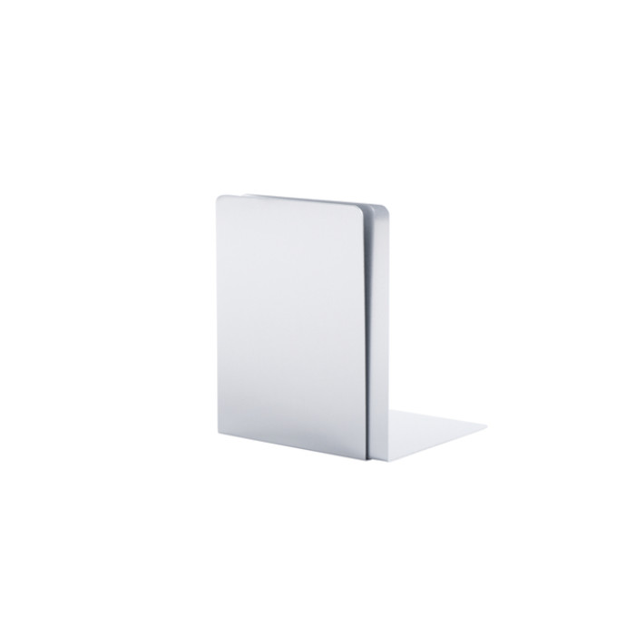 Boekensteun MAUL aluminium 16x15x21cm set 2 zilver