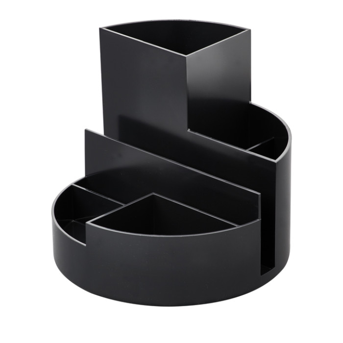 Pennenkoker MAULroundbox Blauwe Engel recycled 6 vaks zwart