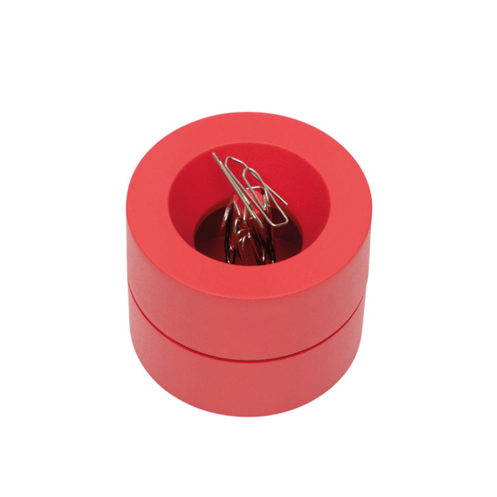 Papercliphouder MAULpro Blauwe Engel recycled Ø73x60mm rood